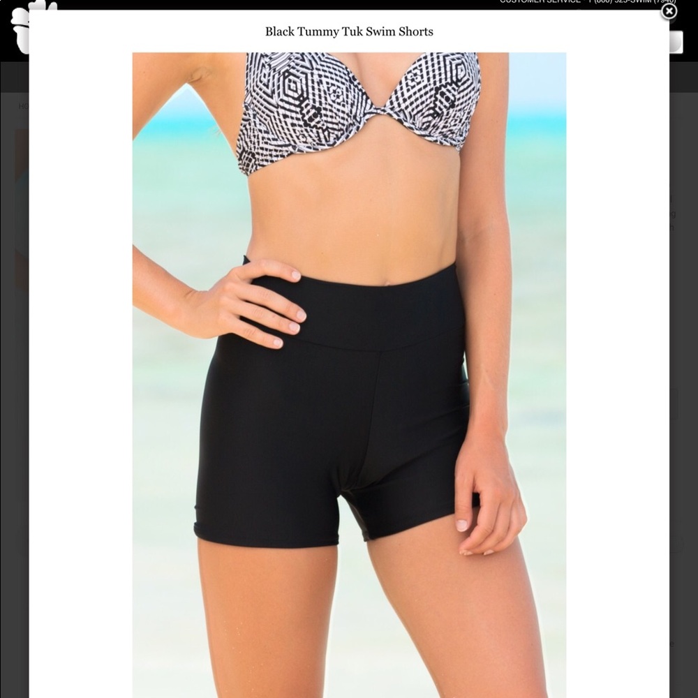 Coupon & Hapari Tummy Tuk High Waist Swim Shorts